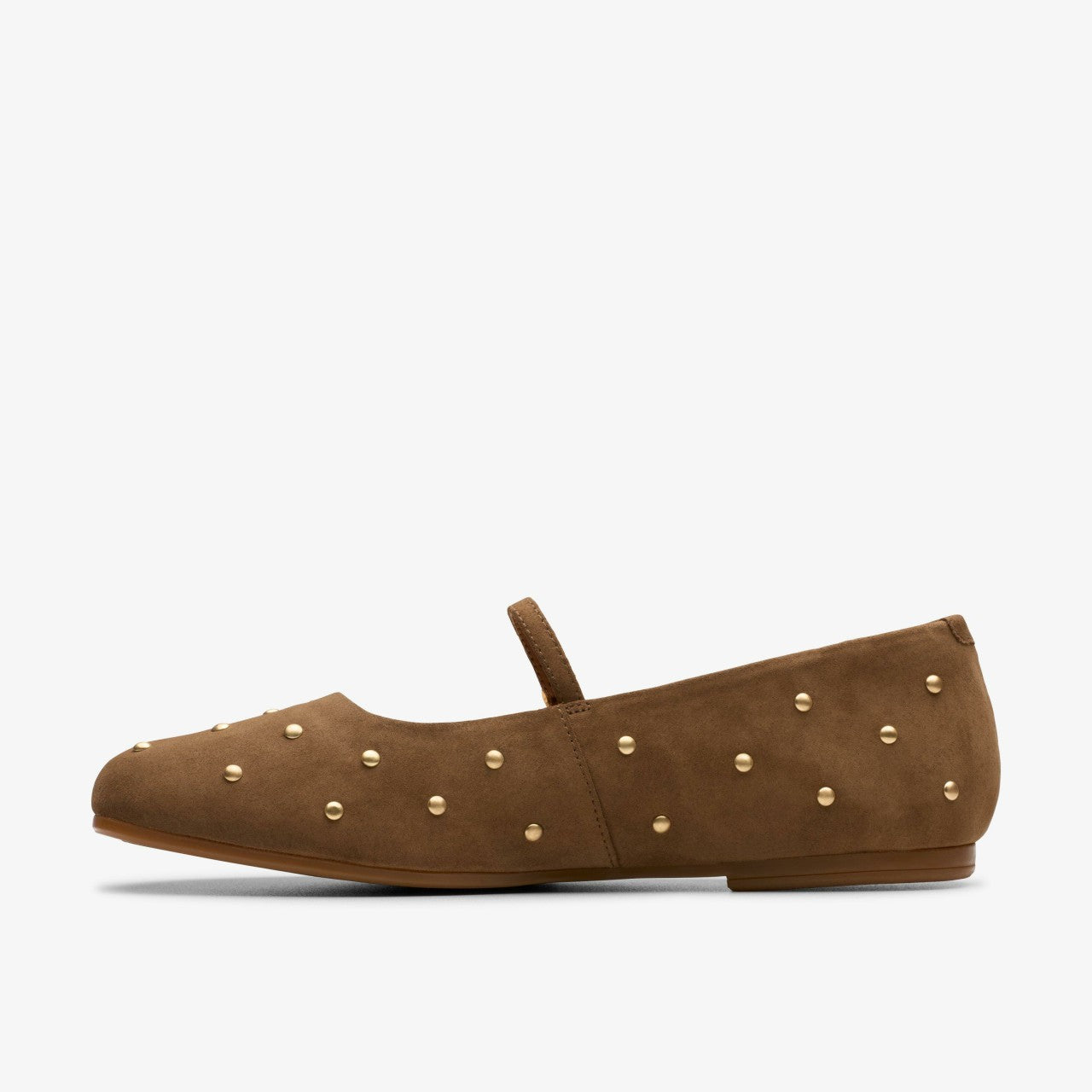 Livia Stud Walnut Suede | Clarks Discount
