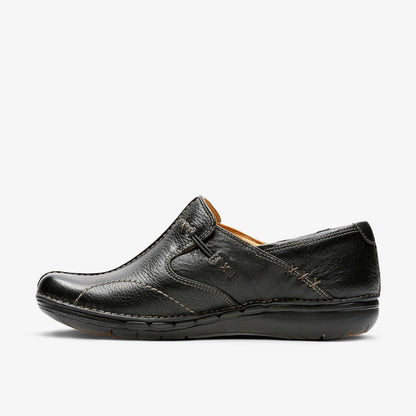 Un Loop Black Leather | Clarks For Sale