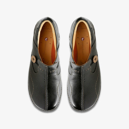 Un Loop Black Leather | Clarks For Sale