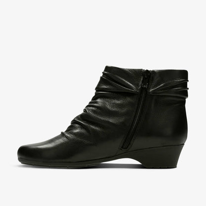 Matron Ella Ankle Boot Black Leather | Clarks