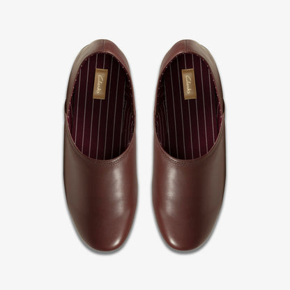 Harston Elite Slipper Burgundy Leather | Clarks US