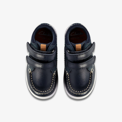 Crest Tuktu Toddler Navy Leather | Clarks Onsale