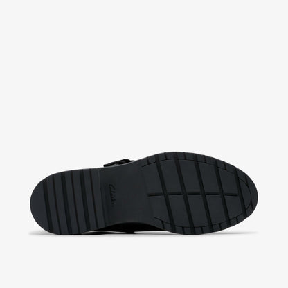 Loxham Walk Youth Black Leather | Clarks Onsale