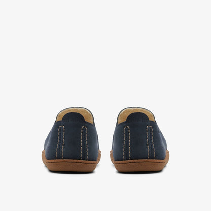 Home Mocc Slipper Navy Suede | Clarks For Sale