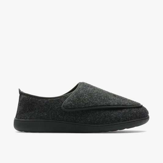 King Riptape Slipper Dark Grey Felt | Clarks Sale