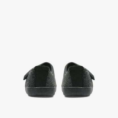 King Riptape Slipper Dark Grey Felt | Clarks Sale