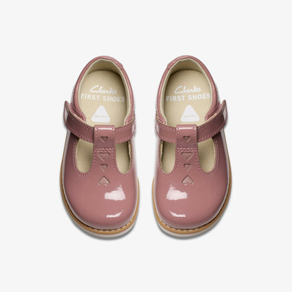 Crown Teen Toddler Dusty Pink Patent | Clarks For Sale