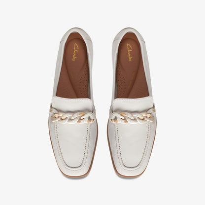 Sarafyna Iris Loafer White Leather | Clarks US