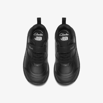 Steggy Stride Kid Black Leather | Clarks
