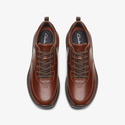 Clarks Pro Lace Dark Tan Leather | Clarks Onsale