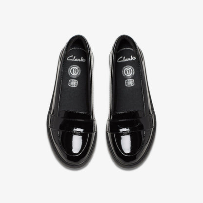 Scala Loafer Kid Black Patent | Clarks For Sale