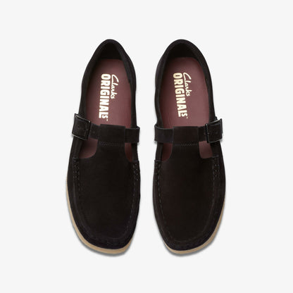 Wallabee T Bar Black Suede | Clarks Onsale