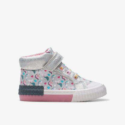 Foxing Halo Hi Toddler Silver | Clarks Discount