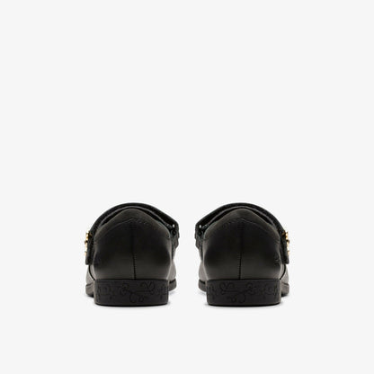 Lock Magic Kid Black Leather | Clarks Onsale
