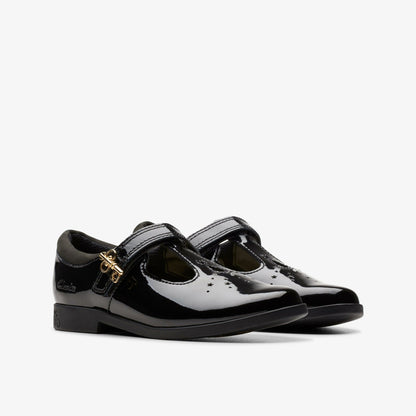 Lock Shine Kid Black Patent | Clarks For Sale