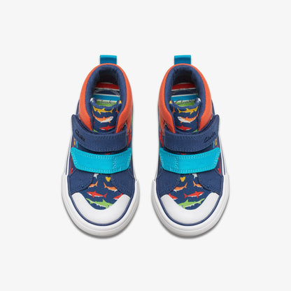 Foxing Save Hi Toddler Navy Print | Clarks Sale