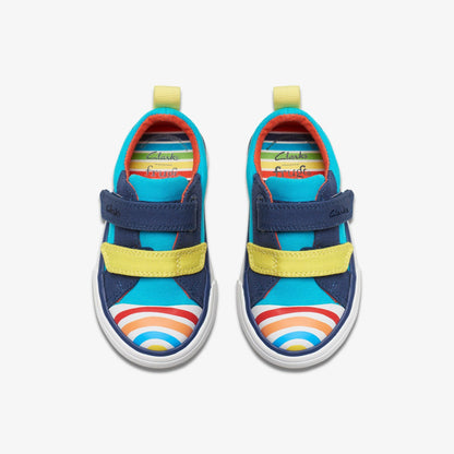 Foxing Ocean Toddler Blue Multicolour | Clarks For Sale