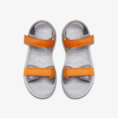 Surfing Tide Kid Grey/Orange | Clarks Discount