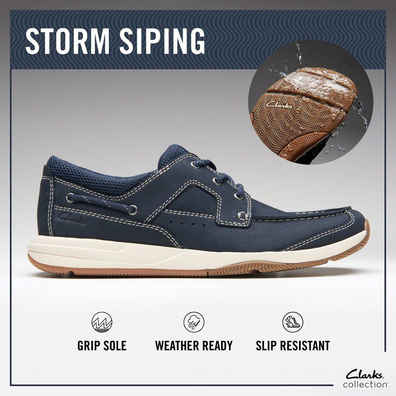 Sailview Lace Navy Nubuck | Clarks US