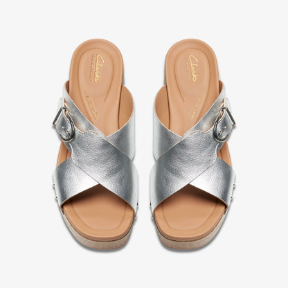 Sivanne Walk Silver Leather | Clarks Onsale