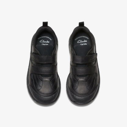 Steggy 2 Pace Kid Black Leather | Clarks
