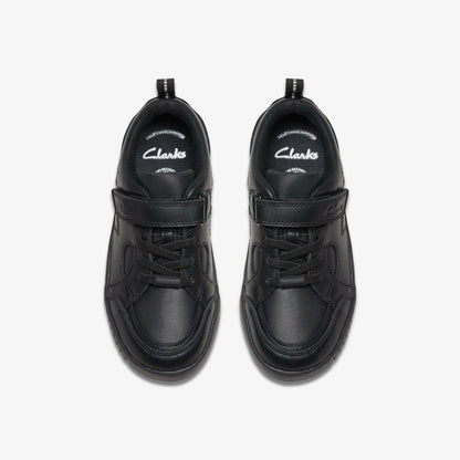 Oslo Flare Kid Black Leather | Clarks For Sale
