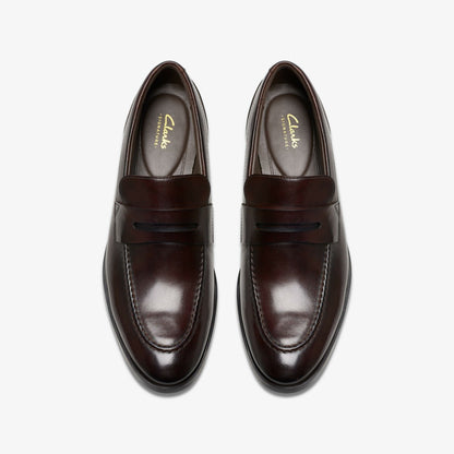 Brandon Step Loafer Dark Brown Leather | Clarks US