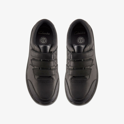 Daze Step 2 Youth Black Leather | Clarks US