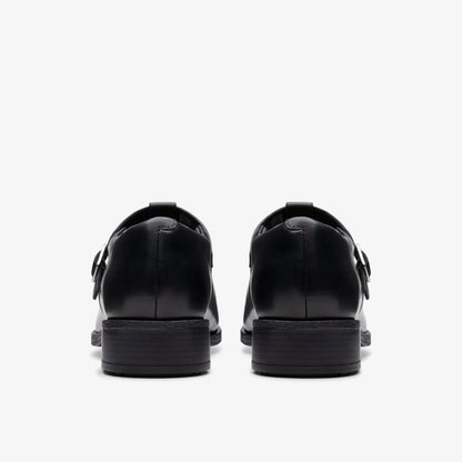 Havisham Bar Black Leather | Clarks