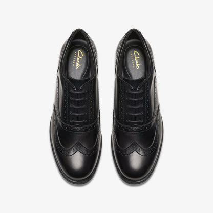 Havisham Oak Black Leather | Clarks Onsale