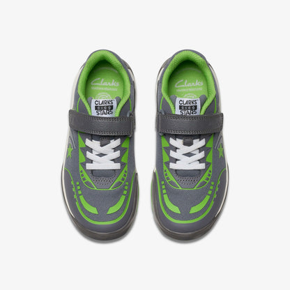 Cica Star Flex Kid Grey/Green | Clarks For Sale