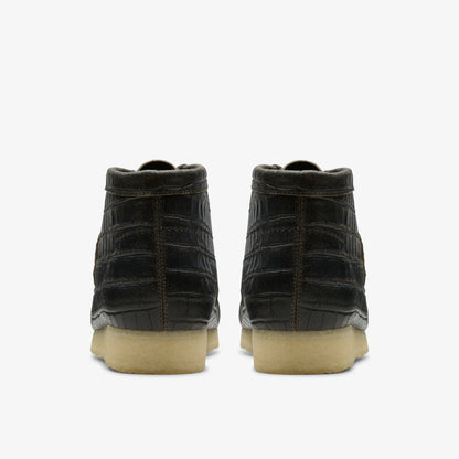 Wallabee Boot Black Crocodile Distress | Clarks Sale
