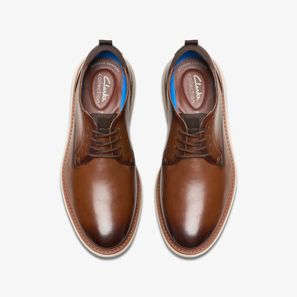 Brantin Plain Dark Tan Leather | Clarks For Sale