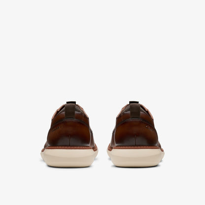 Brantin Plain Dark Tan Leather | Clarks For Sale