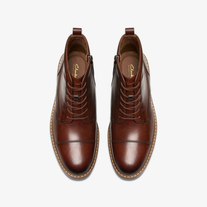 Aldwin Cap Mid Tan Leather | Clarks Discount