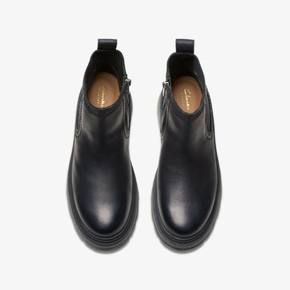 Hencroft Step Waterproof Black Leather | Clarks Onsale