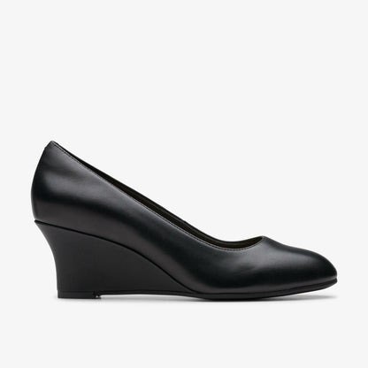 Olivette Pearl Black Leather | Clarks Onsale