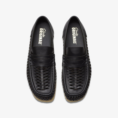 Wallabee Penny Weave Black Leather | Clarks For Sale