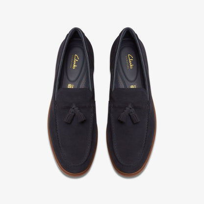 Torford Tassel Navy Suede | Clarks