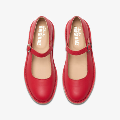 Desert Jane Red Leather | Clarks US