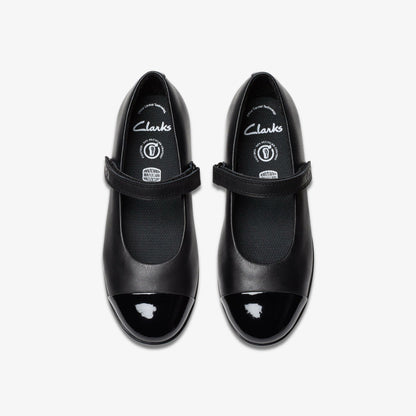 Finja Gem Older Black Leather | Clarks For Sale