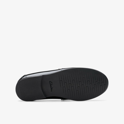 Finja Bright Older Black Patent | Clarks