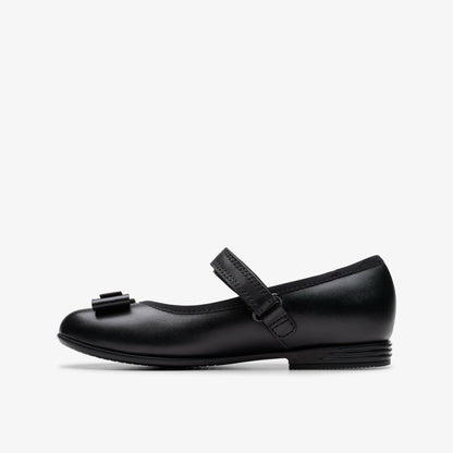 Finja Tap Kid Black Leather | Clarks Onsale