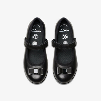 Finja Tap Kid Black Leather | Clarks Onsale