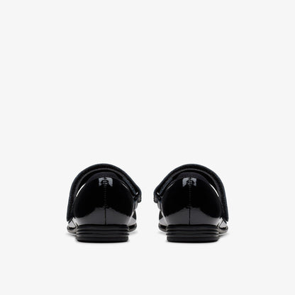 Finja Tap Kid Black Patent | Clarks Sale