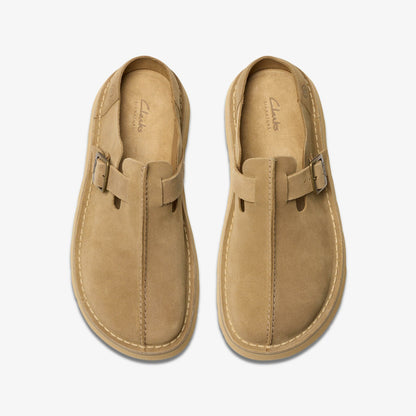 Solsbury Mule Dark Sand Suede | Clarks