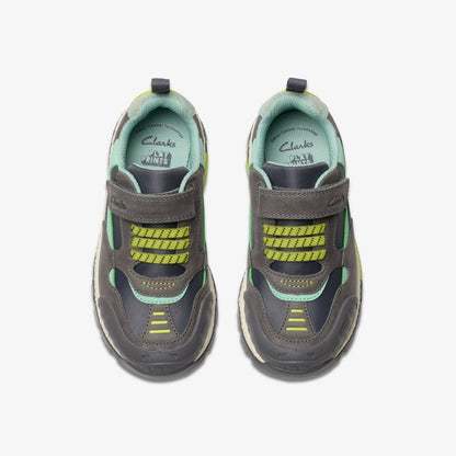 Steggy 2 Park Kid Grey/Green | Clarks Onsale