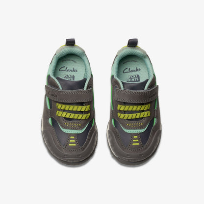 Steggy 2 Park Toddler Grey/Green | Clarks Sale