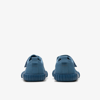 Foxing Stitch Toddler Blue Fabric | Clarks US