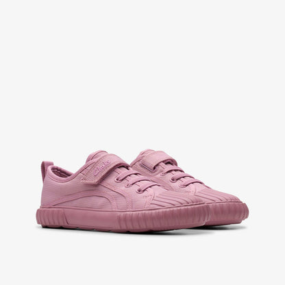Foxing Stitch Kid Pink Fabric | Clarks Sale